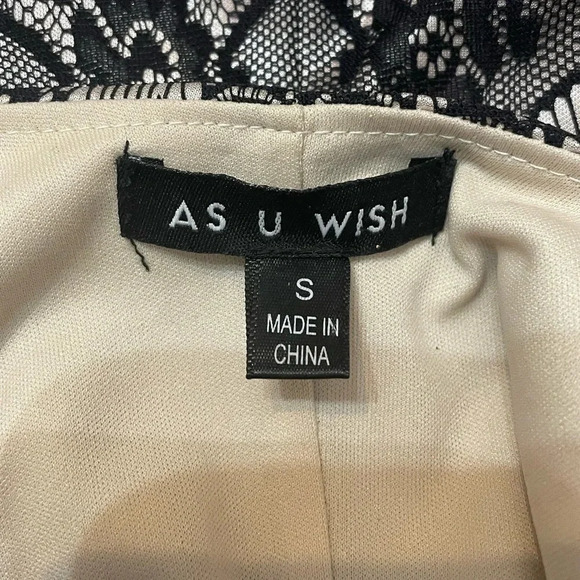 As U‎ Wish Black Lace Mini Dress - Picture 4 of 5